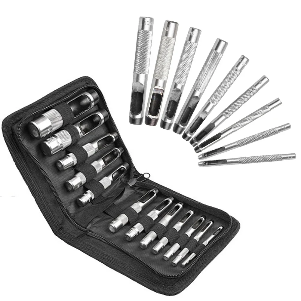 12/15PCS 3-19mm Leather Hole Punch Leather Craft Hollow Hole Punch For Belt Watch Band Gasket Round Leather Punching Tool
12/15PCS 3-19mm Leather Hole Punch Leather Craft Hollow Hole Punch For Belt Watch Band Gasket Round Leather Punching Tool