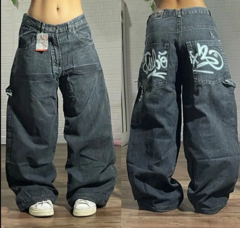 Unisex American Streetwear Y2K Hip Hop Loose Wide Leg Jeans Oversized Embroidered Joker Pattern Denim Pants
Unisex American Streetwear Y2K Hip Hop Loose Wide Leg Jeans Oversized Embroidered Joker Pattern Denim Pants