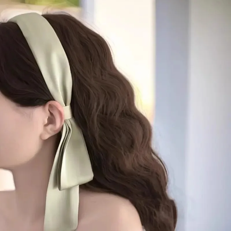 Wide-sided streamer headband Women's tied headband Integrated headband Daily external wear pressure hair accessories
Wide-sided streamer headband Women's tied headband Integrated headband Daily external wear pressure hair accessories