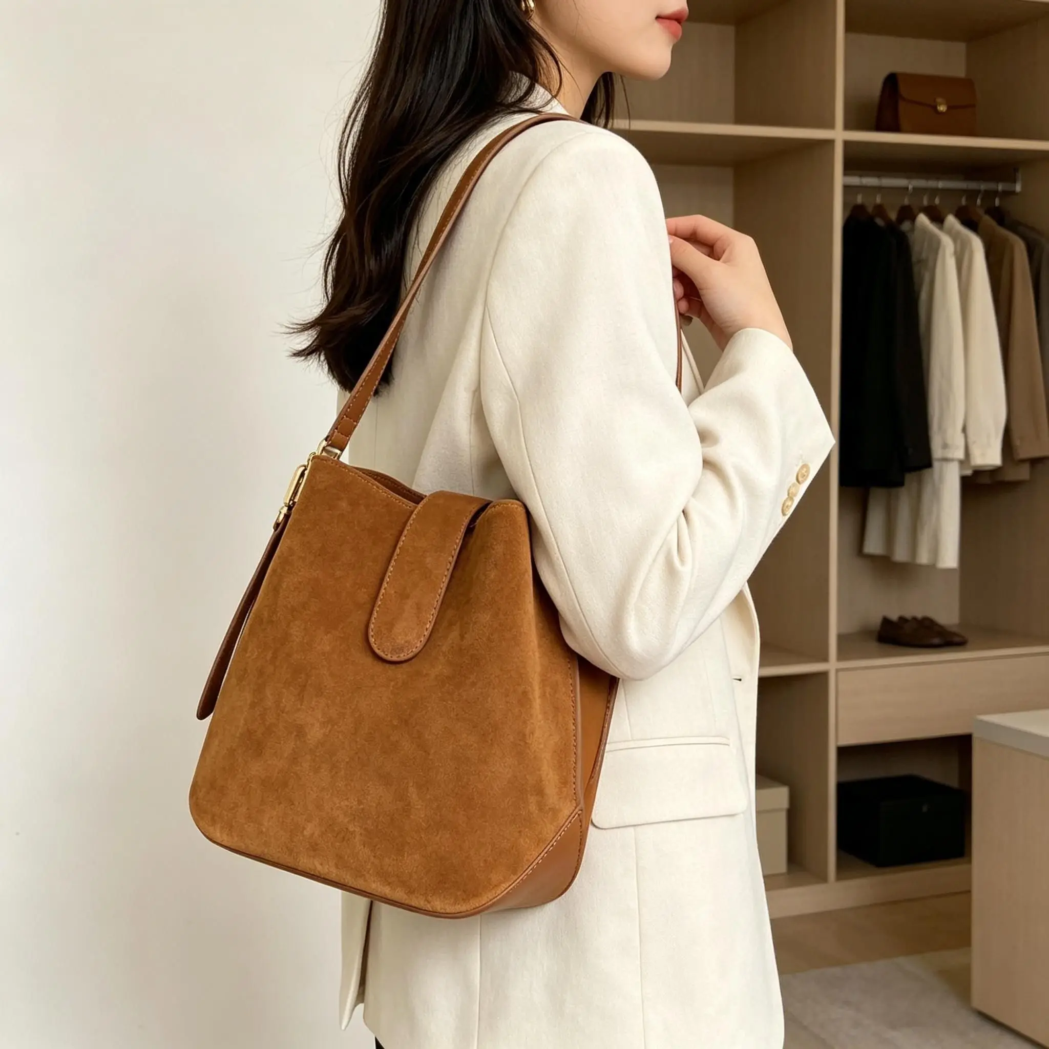 Urban Minimalist Frosted Bucket Handbag Women's Commuter Versatile Shoulder Crossbody Bag Women's luxury designer bags
Urban Minimalist Frosted Bucket Handbag Women's Commuter Versatile Shoulder Crossbody Bag Women's luxury designer bags