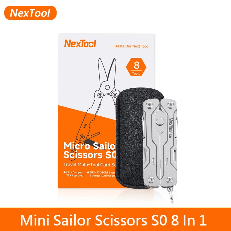 NexTool 8 In 1 Mini Sailor Scissors S0 Micro Multitools Screwdriver Scissors EDC Tools Portable Mini Pocket Folding Hand Tools
NexTool 8 In 1 Mini Sailor Scissors S0 Micro Multitools Screwdriver Scissors EDC Tools Portable Mini Pocket Folding Hand Tools