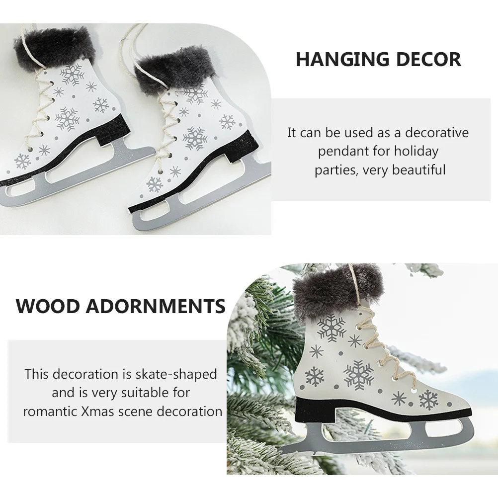 2Pcs Wood Skate-Shaped Pendant Xmas Hanging Decor for Holiday Party Decorations Romantic Christmas Adornments Wood Adornments
2Pcs Wood Skate-Shaped Pendant Xmas Hanging Decor for Holiday Party Decorations Romantic Christmas Adornments Wood Adornments