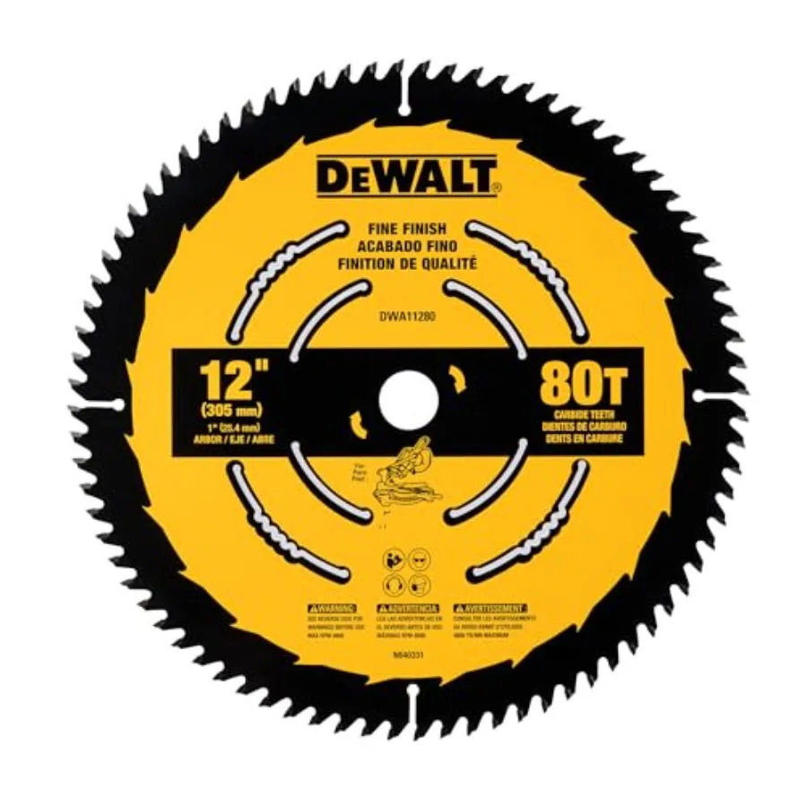 12 Inch 80T Carbide Circular Saw Blade Fine Finish Saw Blade DWA11280
12 Inch 80T Carbide Circular Saw Blade Fine Finish Saw Blade DWA11280