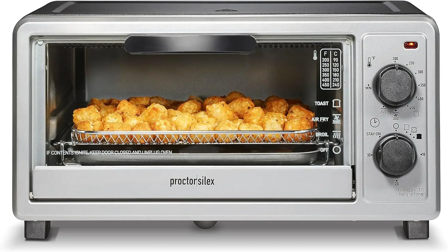 4-in-1 Air Fryer Toaster Oven Combo with Auto Shutoff, Fits 4 Slices or Pizza, Black
4-in-1 Air Fryer Toaster Oven Combo with Auto Shutoff, Fits 4 Slices or Pizza, Black