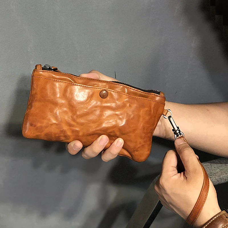 EUMOAN New Handmade Vegetable Tanned Soft Leather Men's Clutch Large Capacity Leather Women's Long Wallet Bag Card Holder
EUMOAN New Handmade Vegetable Tanned Soft Leather Men's Clutch Large Capacity Leather Women's Long Wallet Bag Card Holder