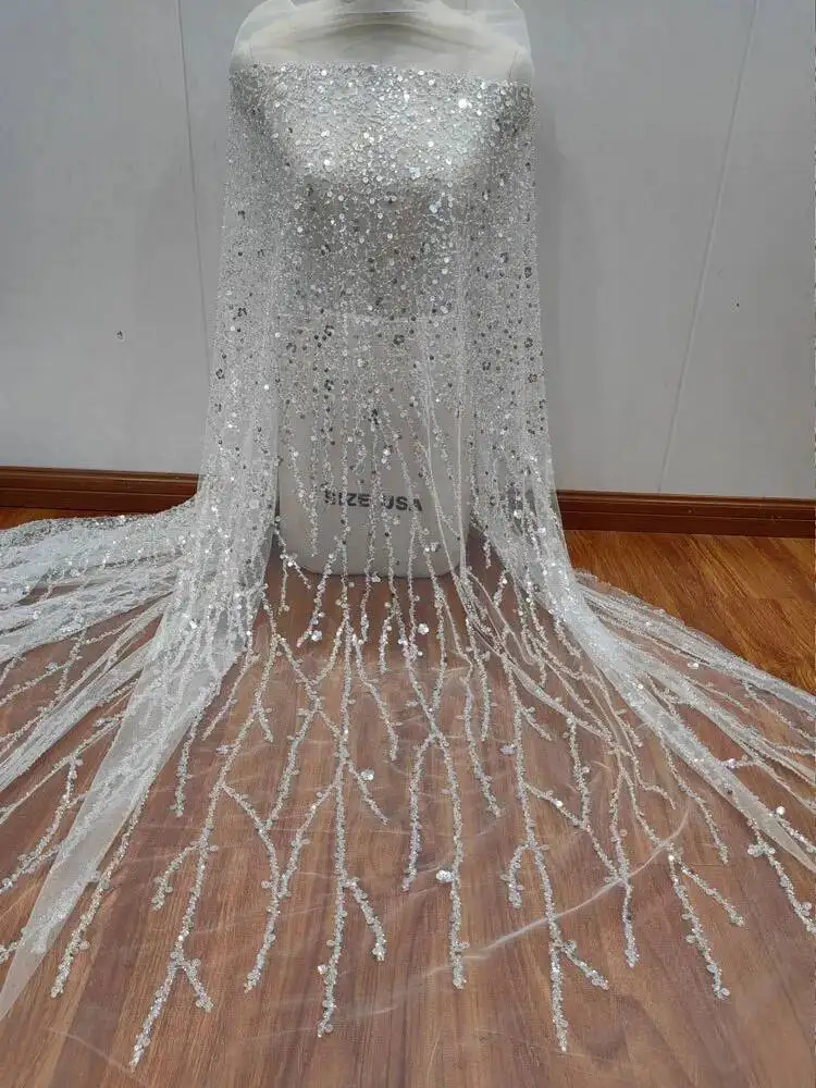 Simple And Fashionable Silver Sequins Nail Bead Chain Classic Lace Mesh Fabric Wedding Dress Accessories For Women's
Simple And Fashionable Silver Sequins Nail Bead Chain Classic Lace Mesh Fabric Wedding Dress Accessories For Women's