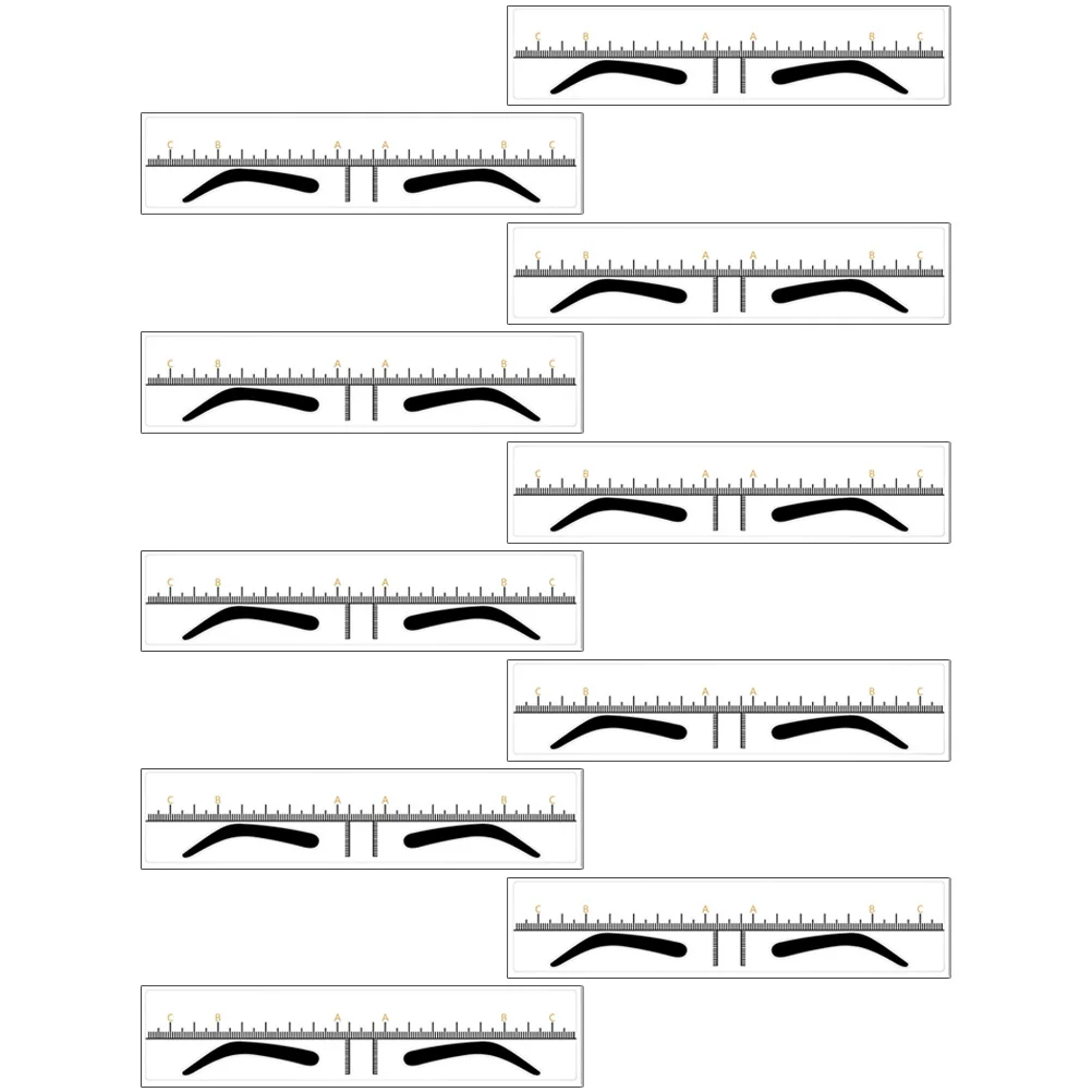 10Pcs Eyebrow Ruler High Flexibility Eyebrow Stencil Template Guide for Symmetrical Brows Shaping Tool Lightweight Portable
10Pcs Eyebrow Ruler High Flexibility Eyebrow Stencil Template Guide for Symmetrical Brows Shaping Tool Lightweight Portable