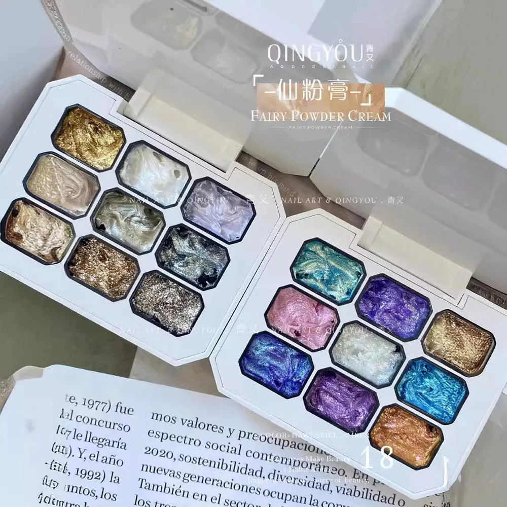 QINGYOU 9 Colors/Set Nail Fairy Powder Paste Nail Art Glitter Cream 3D Modeling Glue
QINGYOU 9 Colors/Set Nail Fairy Powder Paste Nail Art Glitter Cream 3D Modeling Glue