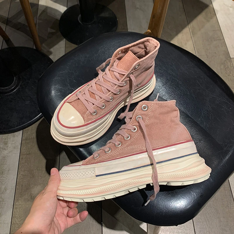 6CM New Women's Waxed Sheepskin High-top Shoes Fashion Sneakers Lace-up Comfortable Shoes Outdoor Multi-functional Shoes
6CM New Women's Waxed Sheepskin High-top Shoes Fashion Sneakers Lace-up Comfortable Shoes Outdoor Multi-functional Shoes