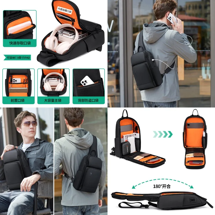 【New Arrival】Men's Slim Business Chest Sling Bag, Waterproof Casual Crossbody Backpack with USB Charging Port
【New Arrival】Men's Slim Business Chest Sling Bag, Waterproof Casual Crossbody Backpack with USB Charging Port