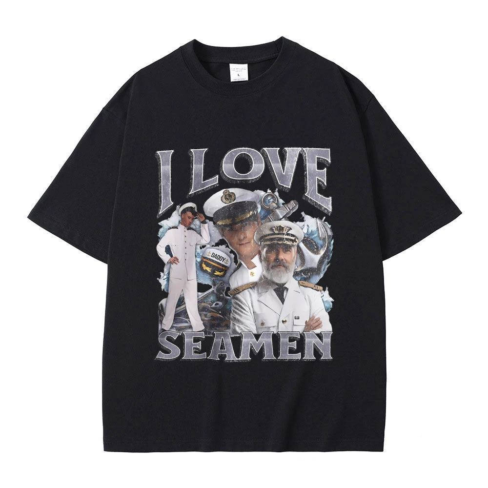 I Love Seamen Funny Offensive European and American Fashion Brand Funny Funny Short-sleeved T-shirt Men's Casual Fashion Top
I Love Seamen Funny Offensive European and American Fashion Brand Funny Funny Short-sleeved T-shirt Men's Casual Fashion Top
