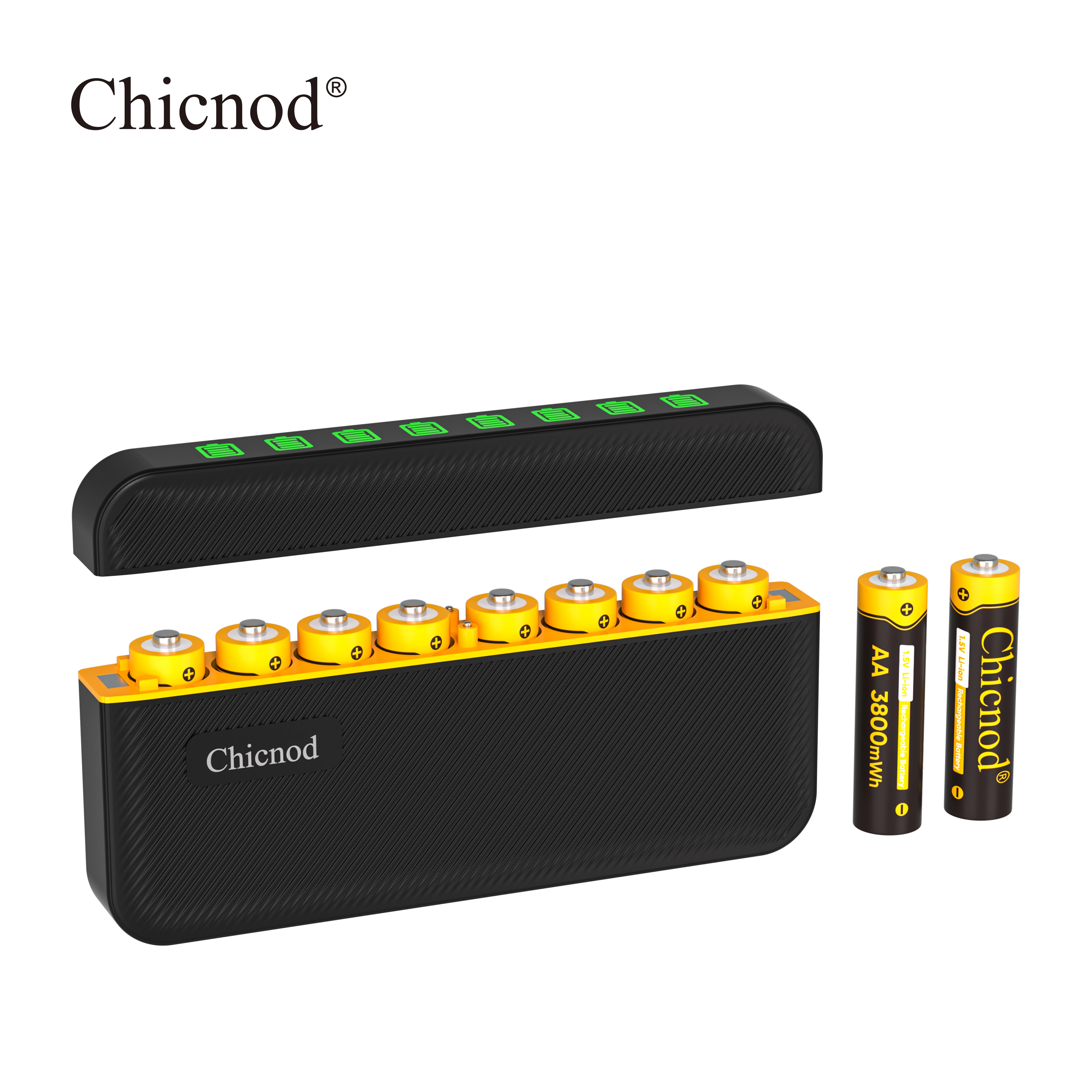 Chicnod 1.5V AA Rechargeable Battery 3800mWh USB-C Li-ion Batteries with 8-Slot Slim Smart Charger Storage Box
Chicnod 1.5V AA Rechargeable Battery 3800mWh USB-C Li-ion Batteries with 8-Slot Slim Smart Charger Storage Box