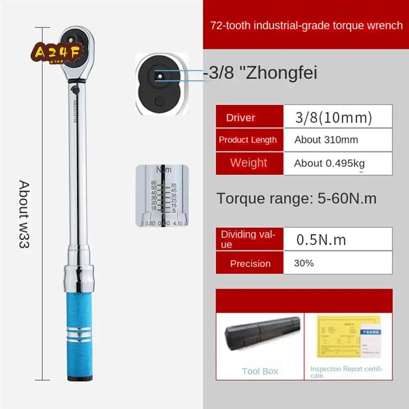 A24F-Open-End Adjustable Torque Wrench, 5 To 60 Nm Open-End Torque Wrench Set For Hvac Mini-Split Torque Socket Wrench
A24F-Open-End Adjustable Torque Wrench, 5 To 60 Nm Open-End Torque Wrench Set For Hvac Mini-Split Torque Socket Wrench