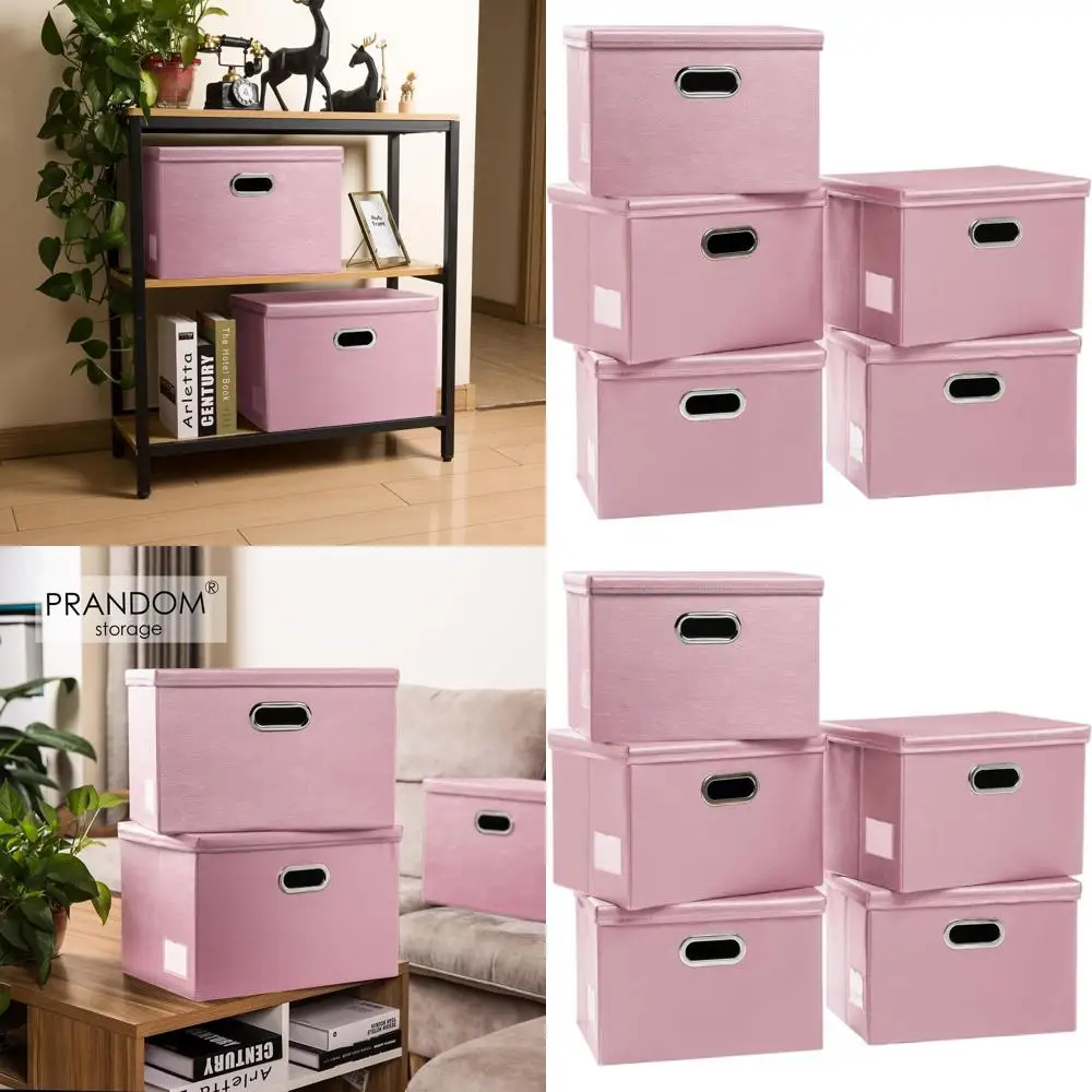 Набор из 5 складных коробок для хранения из кожзаменителя с крышками для спальни, гардеробной, офиса и детской — розовый (45x30x30 см)
Набор из 5 складных коробок для хранения из кожзаменителя с крышками для спальни, гардеробной, офиса и детской — розовый (45x30x30 см)
