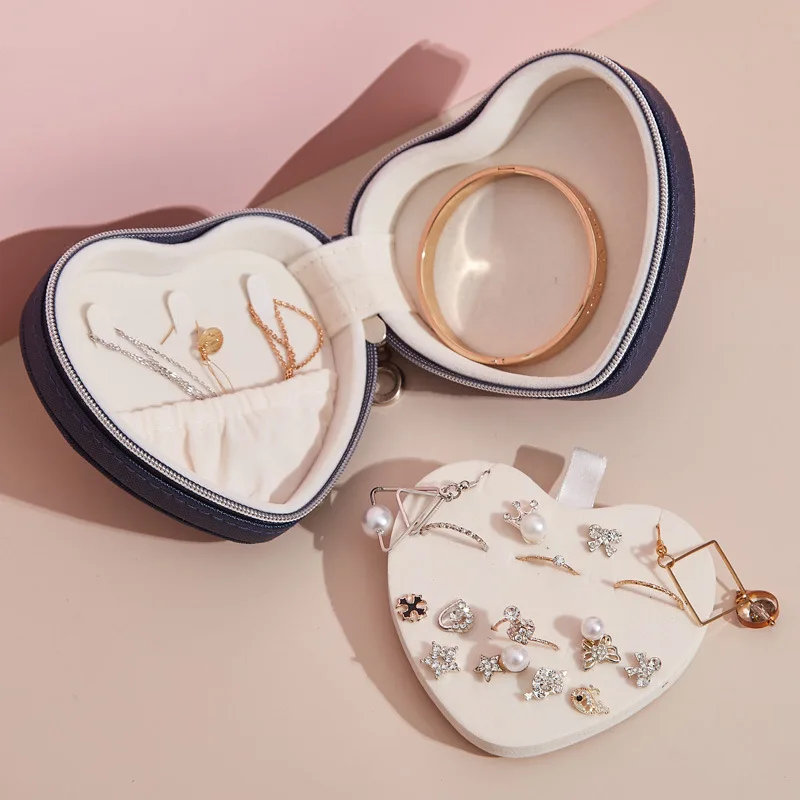 Heart-Shaped Jewelry Box - Portable Makeup & Jewelry Organizer for Necklaces, Rings & Stud Earrings
Heart-Shaped Jewelry Box - Portable Makeup & Jewelry Organizer for Necklaces, Rings & Stud Earrings