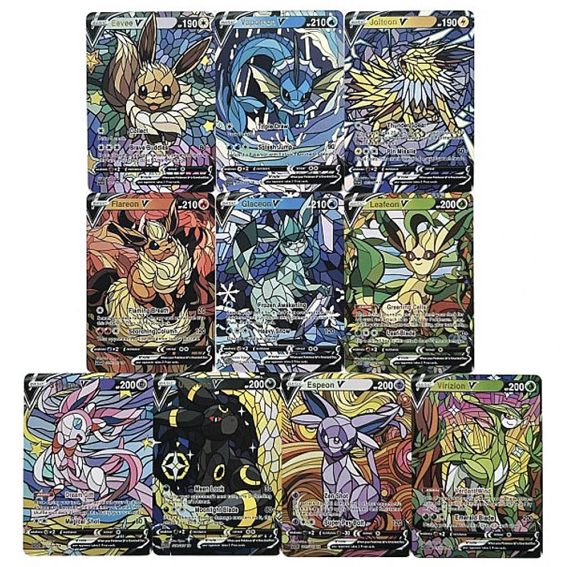 9Pcs/set Ptcg Eeveelution Baroque Church Style Flash Card Eevee Umbreon Sylveon Classic Anime Collection Cards Diy Gift Toy
9Pcs/set Ptcg Eeveelution Baroque Church Style Flash Card Eevee Umbreon Sylveon Classic Anime Collection Cards Diy Gift Toy