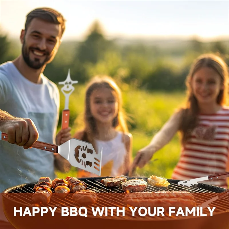 【Shopper’S-Favorite!】Accessory Stainless Steel Grill Cutlery Set–3 PCS–Includes Spatula, Tongs, Meat Fork With Wooden Handles
【Shopper’S-Favorite!】Accessory Stainless Steel Grill Cutlery Set–3 PCS–Includes Spatula, Tongs, Meat Fork With Wooden Handles