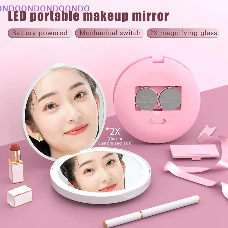 Compact Mini Gift Vanity Folding Cosmetic Mirror With Lights Portable Hand Held Small Pocket Travel Makeup Mirror 2X Magnifying
Compact Mini Gift Vanity Folding Cosmetic Mirror With Lights Portable Hand Held Small Pocket Travel Makeup Mirror 2X Magnifying
