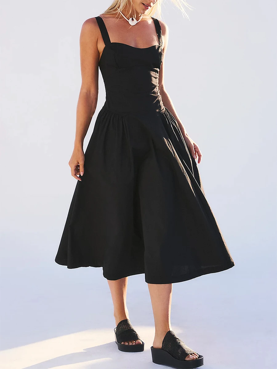 New Fashion Women Slip Dress Sleeveless Backless A-Line Dress Summer Solid Swing Dress Long Dress For Cocktail Party S M L
New Fashion Women Slip Dress Sleeveless Backless A-Line Dress Summer Solid Swing Dress Long Dress For Cocktail Party S M L
