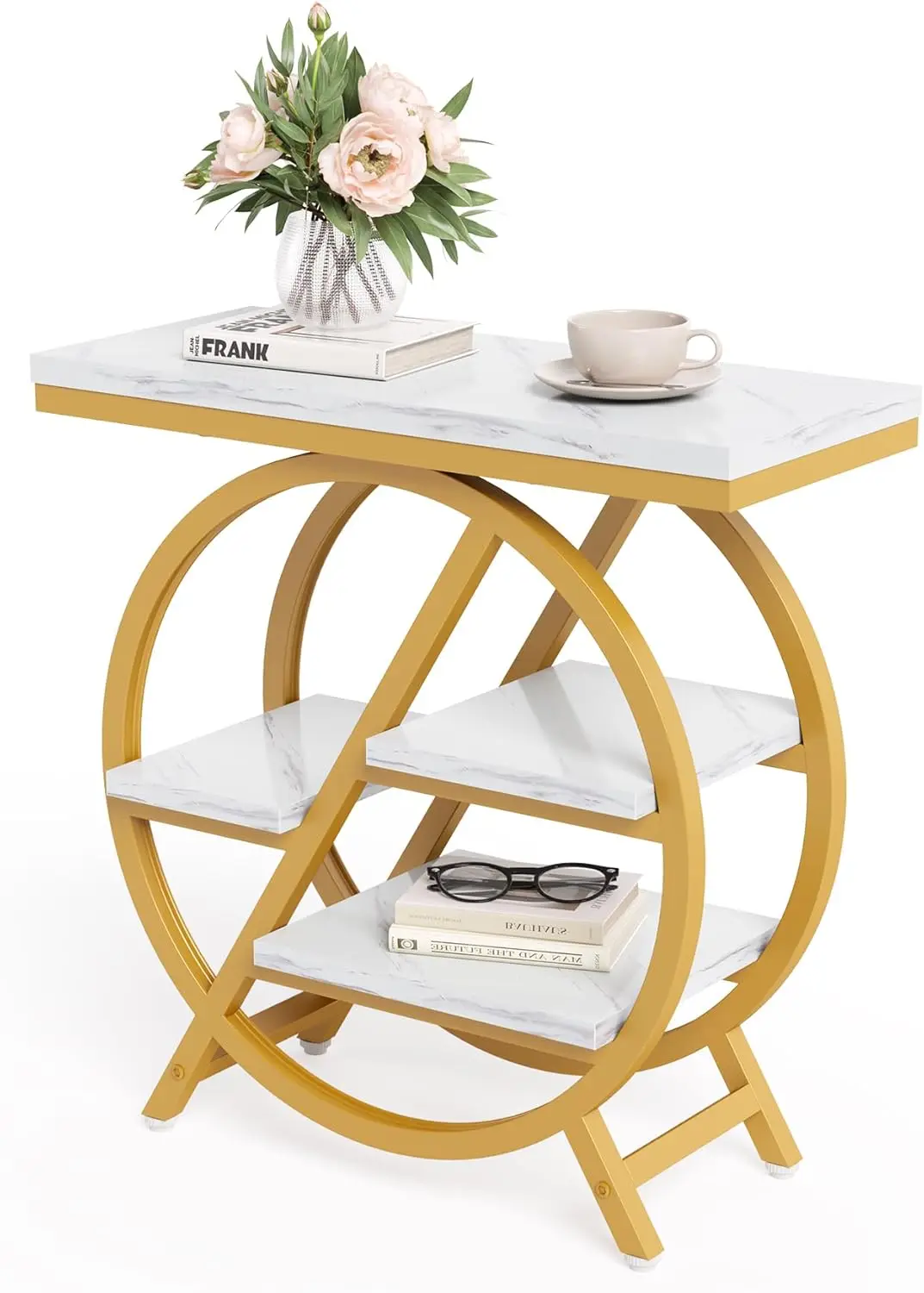 End Table, 4-Tier Narrow Faux Marble Side Table with Large Storage Space, Modern Nightstand and Bedside Table for Living Room
End Table, 4-Tier Narrow Faux Marble Side Table with Large Storage Space, Modern Nightstand and Bedside Table for Living Room