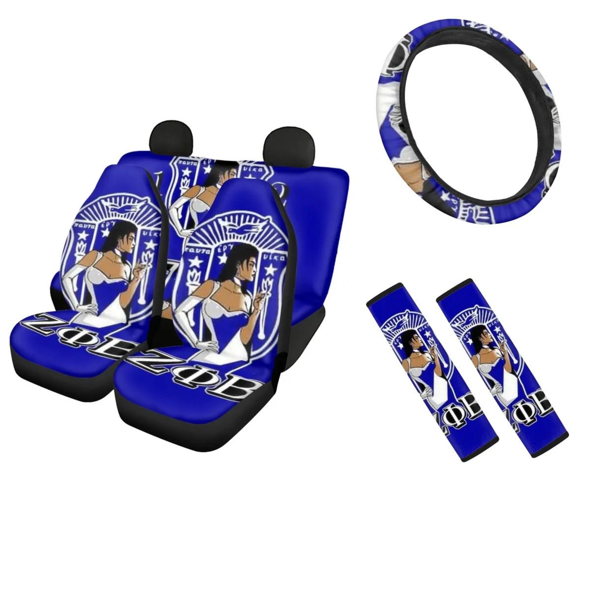 Phi Beta Sigma Pattern Universal Front and Back Car Seat Cover Fit SUV Trucks Steering Wheel Cover Seat Belt Accesories Para
Phi Beta Sigma Pattern Universal Front and Back Car Seat Cover Fit SUV Trucks Steering Wheel Cover Seat Belt Accesories Para