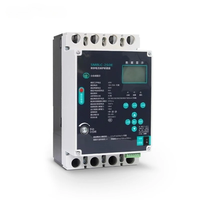 Three-phase intelligent leakage protector, over-voltage and under-voltage phase loss 380V
Three-phase intelligent leakage protector, over-voltage and under-voltage phase loss 380V