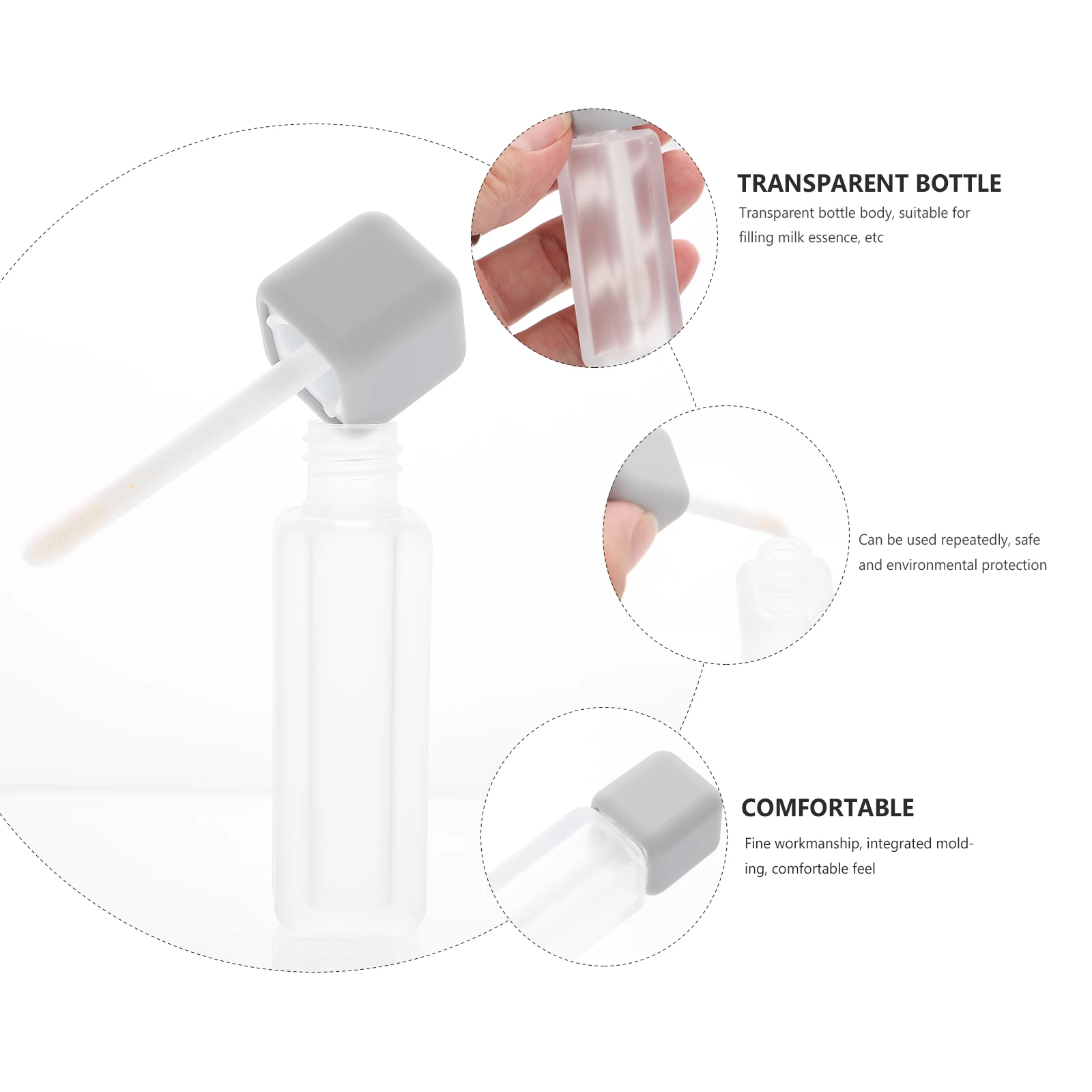 5Pcs Lip Gloss Tubes Cylindrical Mini Bottles Cover Leak Proof Travel Use DIY Empty Lip Color Containers Lightweight Portable 
5Pcs Lip Gloss Tubes Cylindrical Mini Bottles Cover Leak Proof Travel Use DIY Empty Lip Color Containers Lightweight Portable