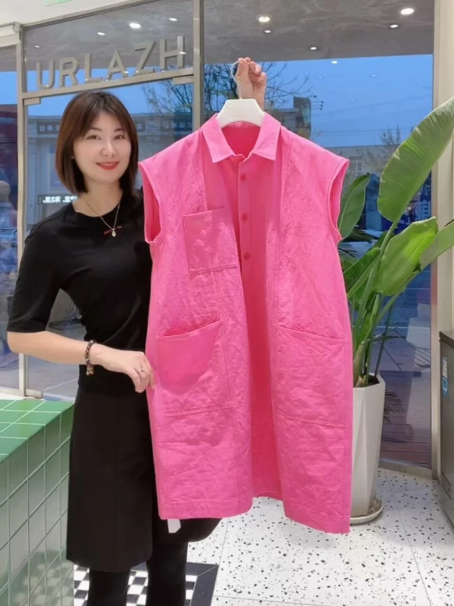 Fashionable Loose Dopaamine Vest Dress Beautiful Red Color Summer Long Skirt Korean Style Office Wear Polyester Fiber Dress
Fashionable Loose Dopaamine Vest Dress Beautiful Red Color Summer Long Skirt Korean Style Office Wear Polyester Fiber Dress