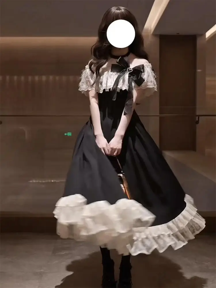 Лето Harajuku, кружевное облегающее платье с лямкой на шее, Vestidos, готическое винтажное черное платье миди, женские вечерние платья Kawaii Lolita с бантом и вырезом на шее
Лето Harajuku, кружевное облегающее платье с лямкой на шее, Vestidos, готическое винтажное черное платье миди, женские вечерние платья Kawaii Lolita с бантом и вырезом на шее
