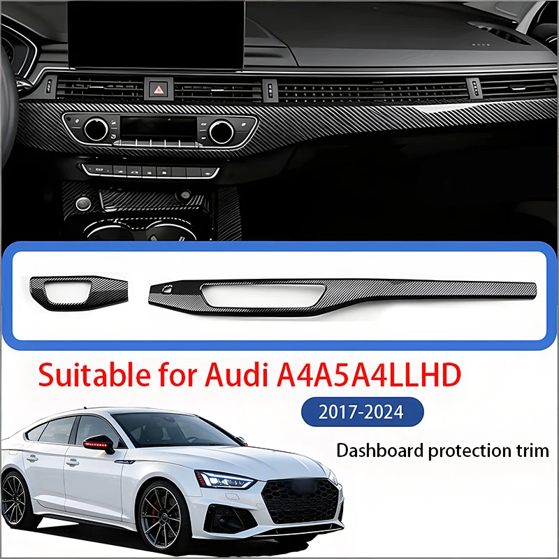 For Audi A4 A5 A4L LHD 2017-2024 (Non-Quattro) 2Pcs Carbon Fiber Dashboard Decorative Cover Protector Interior Trim
For Audi A4 A5 A4L LHD 2017-2024 (Non-Quattro) 2Pcs Carbon Fiber Dashboard Decorative Cover Protector Interior Trim