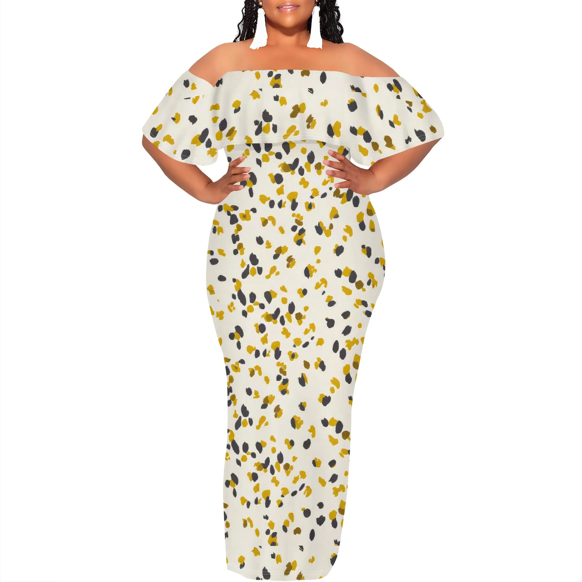 Sexy Evening Dress for Women Summer Elegant Off Shoulder Ruffled African Prints Long Slim Cocktail Wedding Guest Dresses
Sexy Evening Dress for Women Summer Elegant Off Shoulder Ruffled African Prints Long Slim Cocktail Wedding Guest Dresses