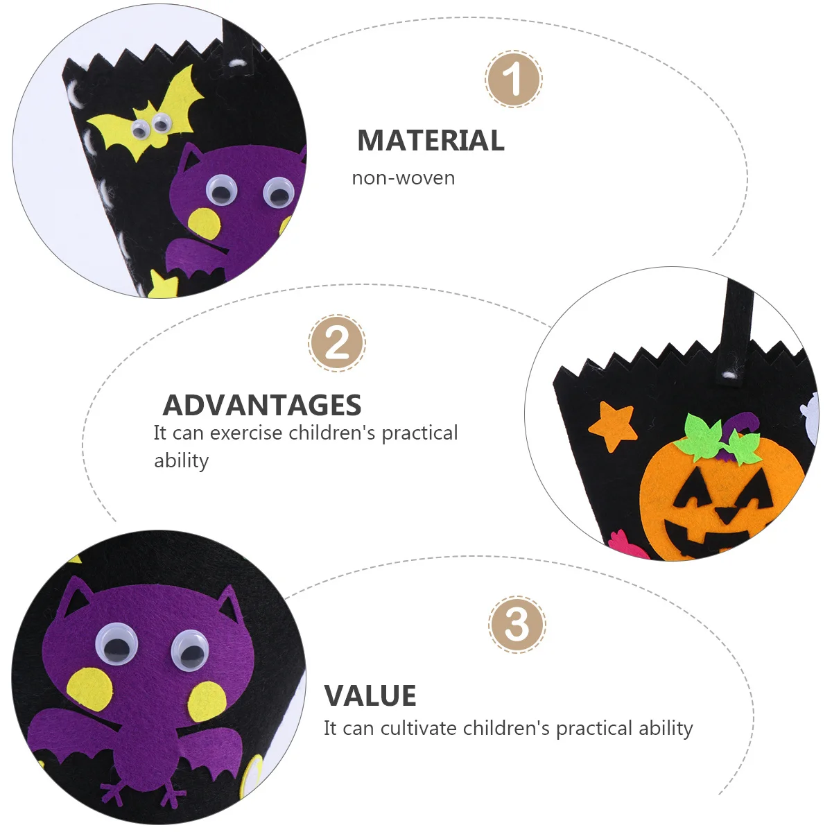 3Pcs Halloween Pumpkin Candy Bags DIY Gift Pouches Snack Storage Party Favor Bags Halloween Bag DIY Materials Storage Bag 
3Pcs Halloween Pumpkin Candy Bags DIY Gift Pouches Snack Storage Party Favor Bags Halloween Bag DIY Materials Storage Bag