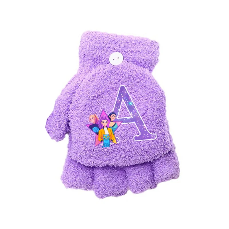 Letter A-Z Warm Student Mittens Xmas Gifts kpop Gloves Boys Girls Half-finger Flip Gloves for Demon Hunters Purple
Letter A-Z Warm Student Mittens Xmas Gifts kpop Gloves Boys Girls Half-finger Flip Gloves for Demon Hunters Purple
