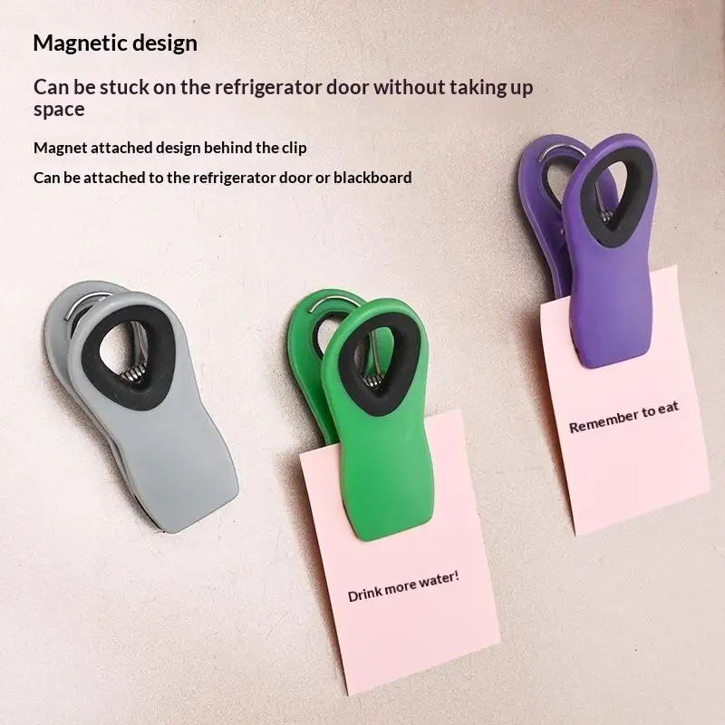 Moisture-proof Refrigerator Magnetic Clip Food Grade Strong Magnet Memo Note Magnet Clip Non-slip Food Sealing Clip Food
Moisture-proof Refrigerator Magnetic Clip Food Grade Strong Magnet Memo Note Magnet Clip Non-slip Food Sealing Clip Food