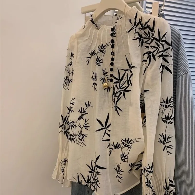 Female Spring Summer Chinese Style Button Solid Color O-neck Women Clothing Tshirt Elegant Simplicity Chiffon Long Sleeve Top
Female Spring Summer Chinese Style Button Solid Color O-neck Women Clothing Tshirt Elegant Simplicity Chiffon Long Sleeve Top