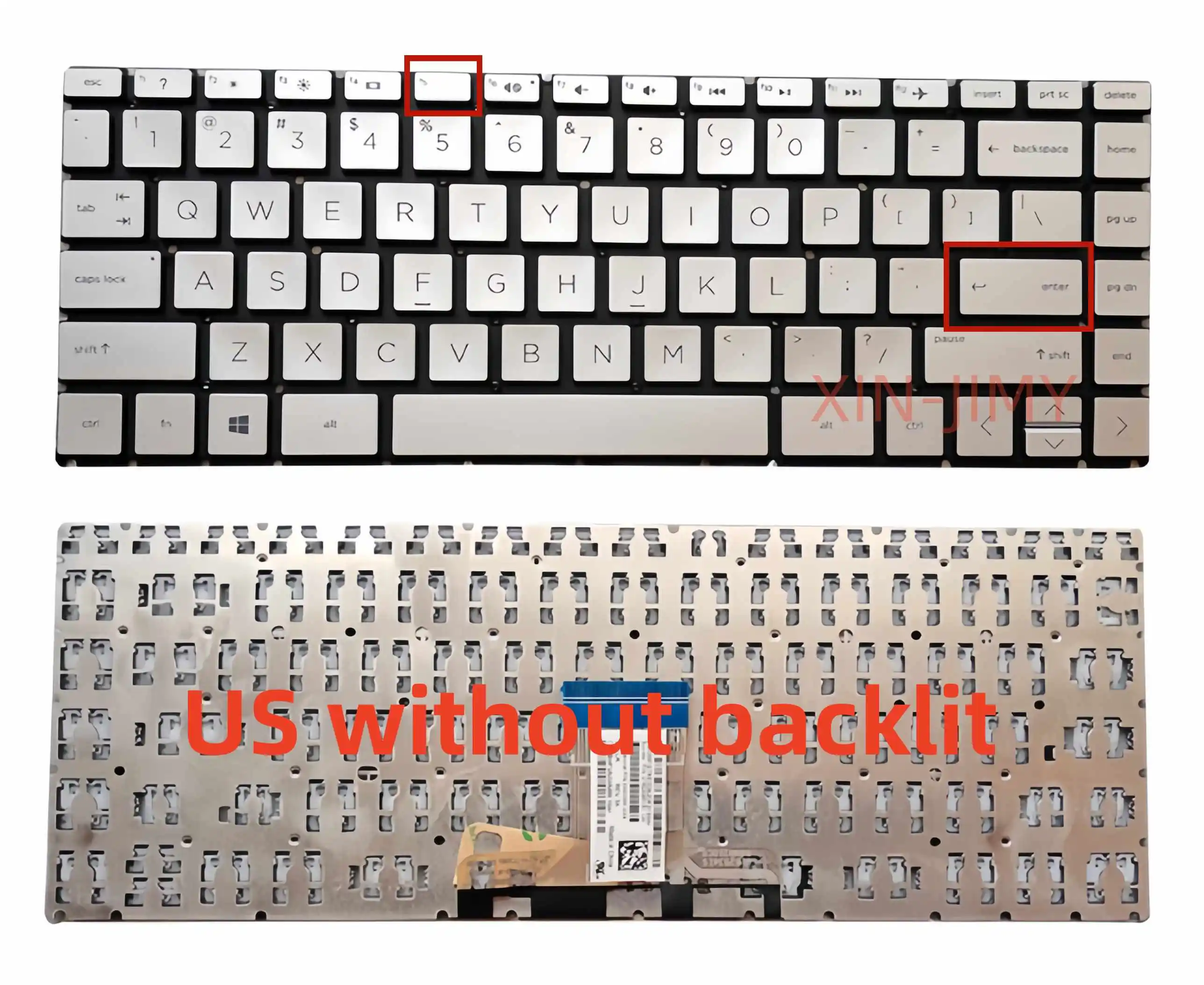 Серебряная клавиатура для ноутбука с американской раскладкой для HP 14-DQ 14-FQ 14S-FR 14S-FQ с подсветкой 
Серебряная клавиатура для ноутбука с американской раскладкой для HP 14-DQ 14-FQ 14S-FR 14S-FQ с подсветкой