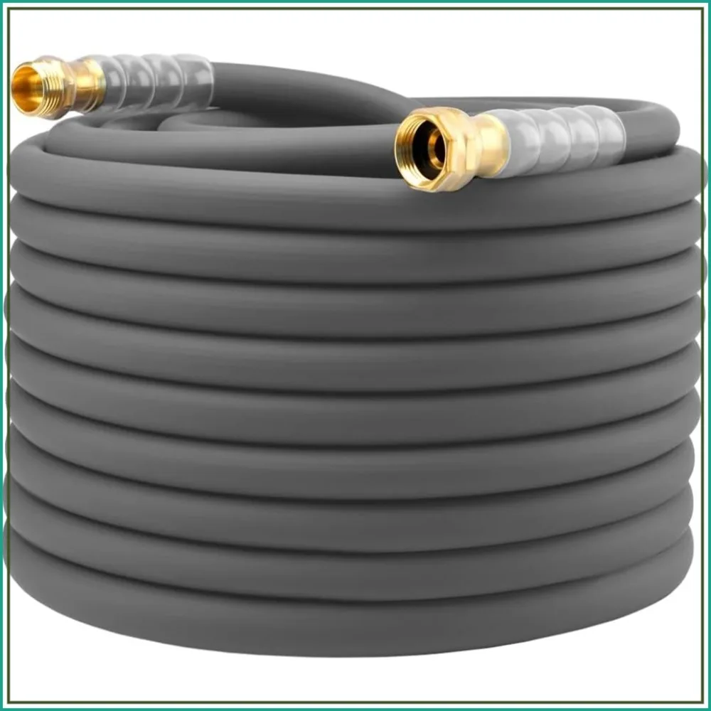 125ft Heavy Duty Garden Hose, 5/8" x 300PSI, Hybrid Rubber, Brass Fittings, Grey
125ft Heavy Duty Garden Hose, 5/8" x 300PSI, Hybrid Rubber, Brass Fittings, Grey