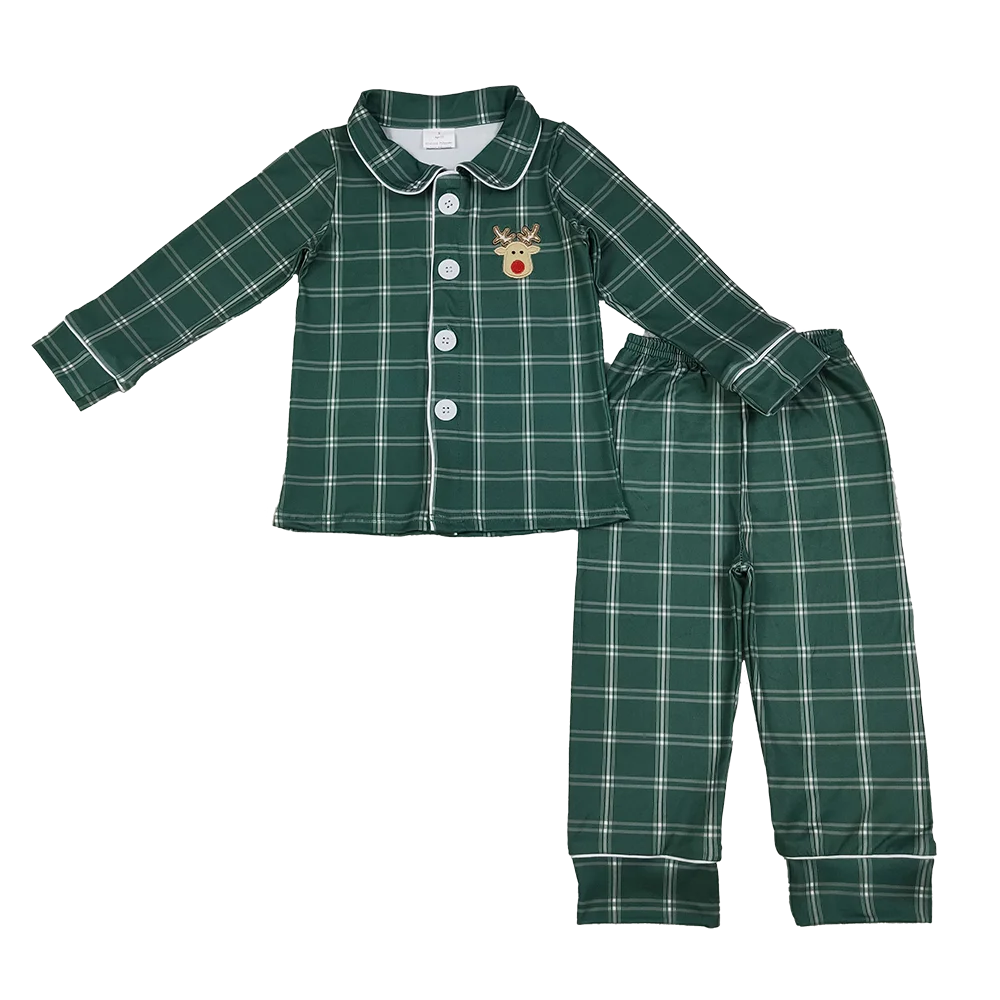 9.23 Kids Winter Clothes For Boys Embroidery Baby Boys Christmas Checkered Deer Buttons Top Pants Pajamas Sets
9.23 Kids Winter Clothes For Boys Embroidery Baby Boys Christmas Checkered Deer Buttons Top Pants Pajamas Sets