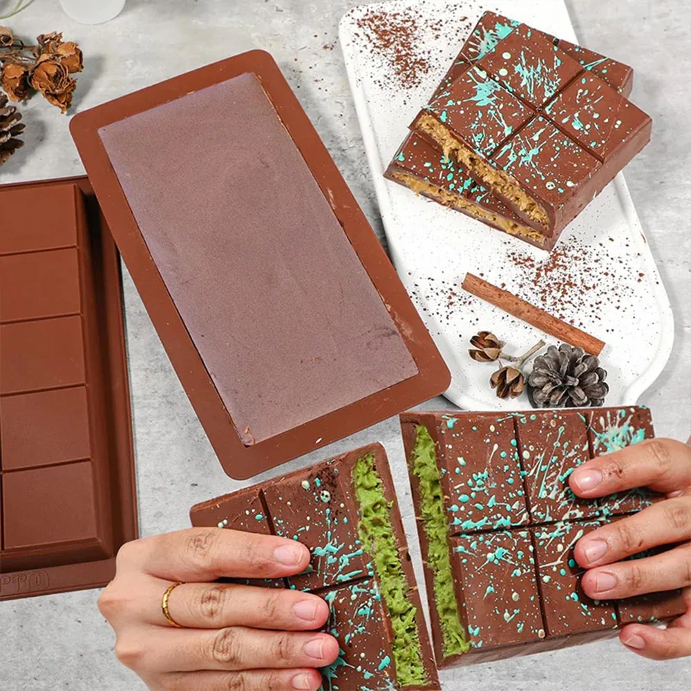 Rectangle Silicone Mold DIY Chocolate Bar Mold Thick Chocolate Bar Mold Silicone Chocolate Mold Filled Pistachio Chocolates Bar
Rectangle Silicone Mold DIY Chocolate Bar Mold Thick Chocolate Bar Mold Silicone Chocolate Mold Filled Pistachio Chocolates Bar