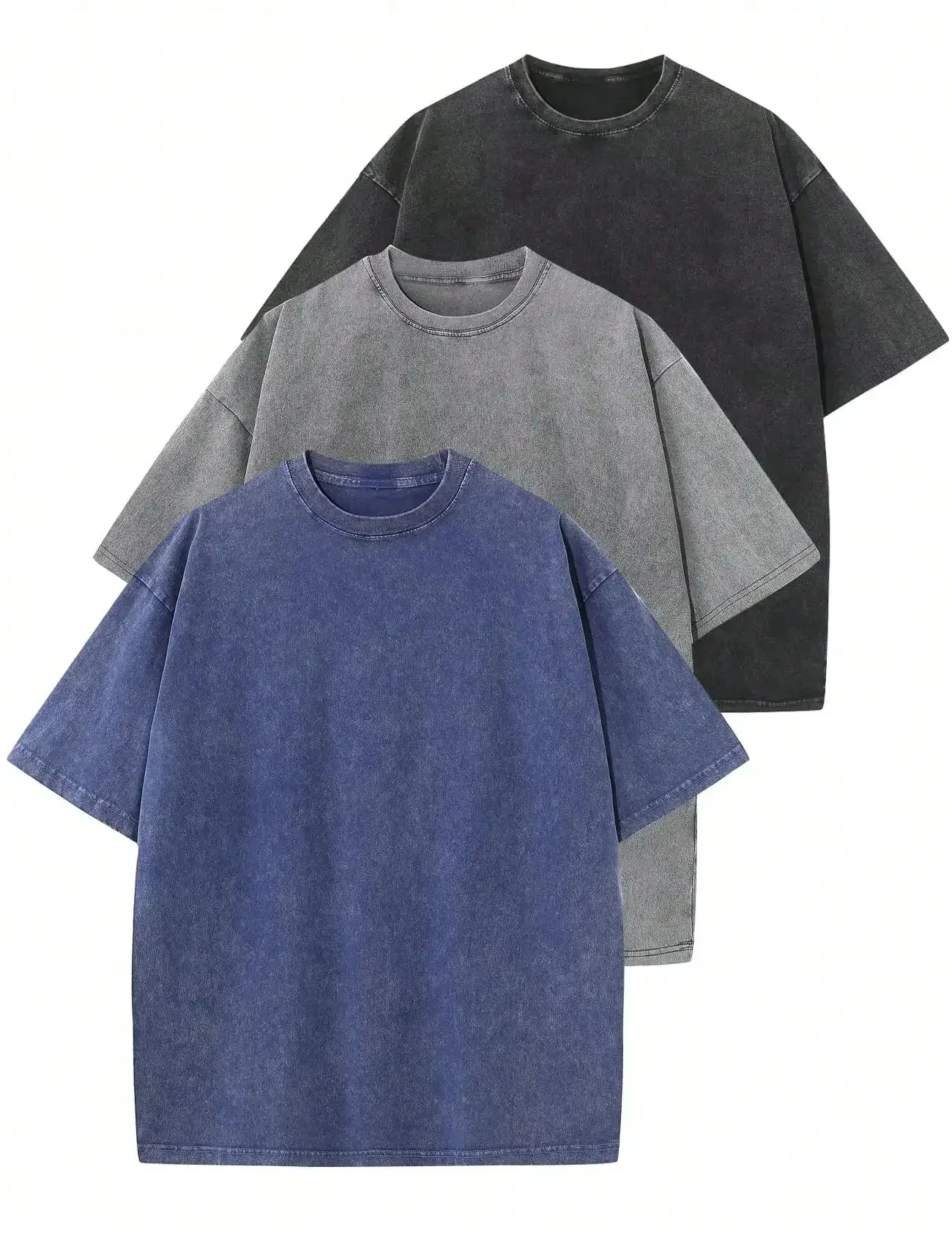 3 PCS Solid Color T-Shirts Fashion Retro Men's T-Shirts 230g Heavyweight Cotton Dropped Shoulder Design Unisex Short-Sleeve T-Shirts For All Seasons Casual Occasions Gift For Boyfriend 100% Pure Cotton Streetwear Designed For Young People Ideal
3 PCS Solid Color T-Shirts Fashion Retro Men's T-Shirts 230g Heavyweight Cotton Dropped Shoulder Design Unisex Short-Sleeve T-Shirts For All Seasons Casual Occasions Gift For Boyfriend 100% Pure Cotton Streetwear Designed For Young People Ideal