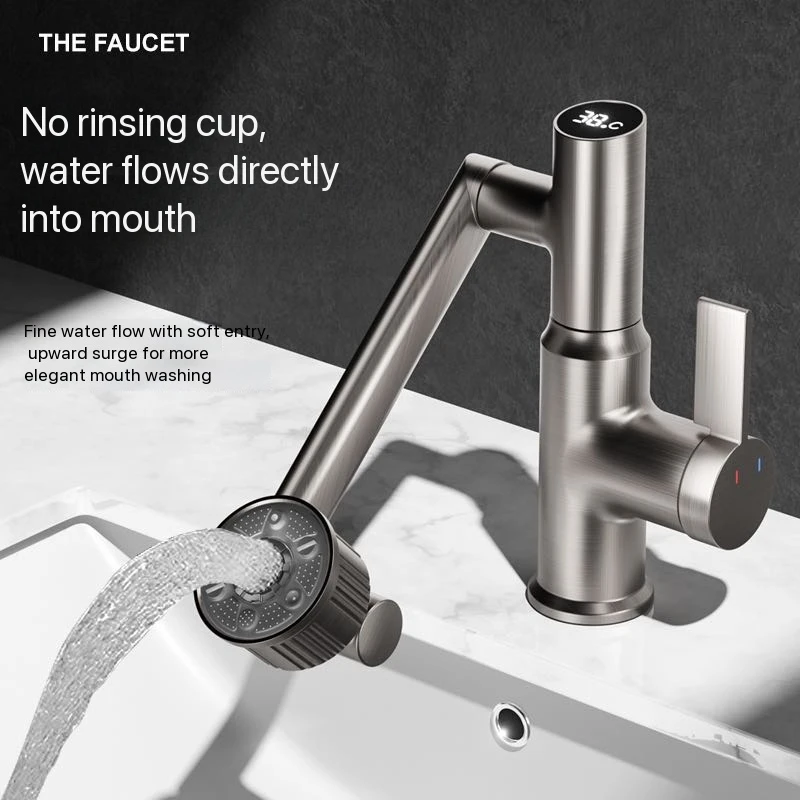 Universal Rotation Kitchen Faucet Bathroom Faucets Multifunctional Washbasin Mechanical Arm Digital Display Hot and Cold Tap Hot
Universal Rotation Kitchen Faucet Bathroom Faucets Multifunctional Washbasin Mechanical Arm Digital Display Hot and Cold Tap Hot