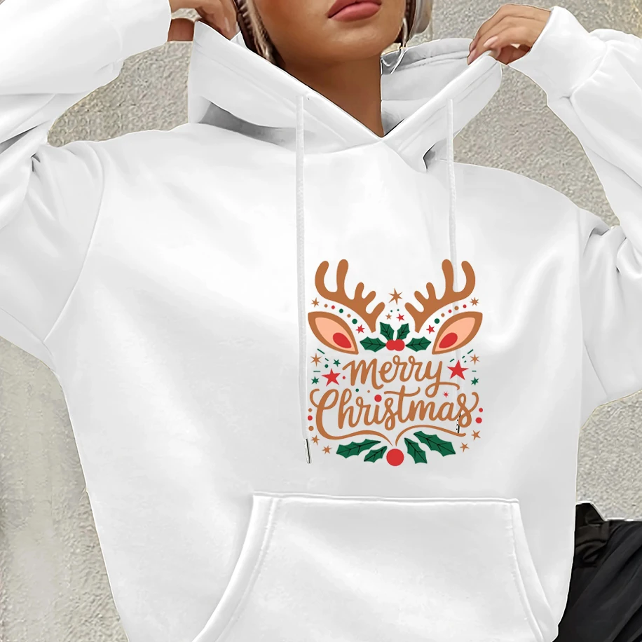 Retro Merry Christmas Reindeer Pattern Men Women Hoodie Printed Letter Print Unisex Top Casual Loose Street Fashion Y2K Pullover
Retro Merry Christmas Reindeer Pattern Men Women Hoodie Printed Letter Print Unisex Top Casual Loose Street Fashion Y2K Pullover
