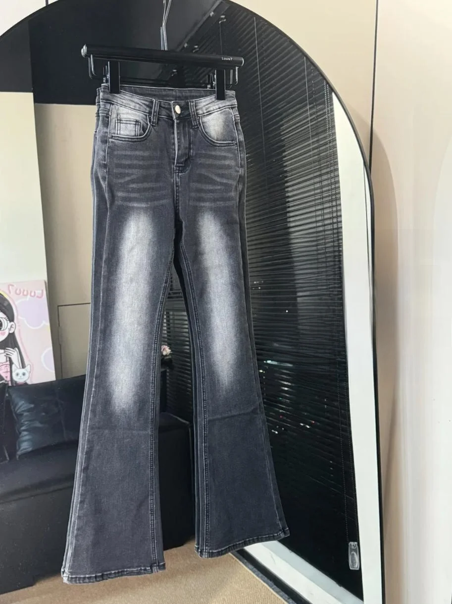 High Waist Slimming Denim Jeans Women's Black Grey Washed out Micro Flared Long Pants Elastic Waist Cotton Stretch Denim
High Waist Slimming Denim Jeans Women's Black Grey Washed out Micro Flared Long Pants Elastic Waist Cotton Stretch Denim