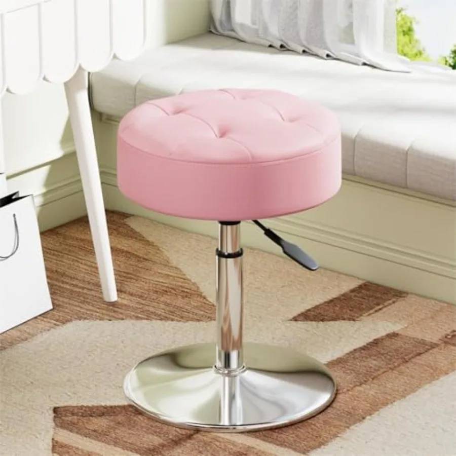 Vanity Stool with Adjustable Height, 360°Swivel Ottoman Chair for Adults, Round Padded Makeup Stool with Stable Support for Van
Vanity Stool with Adjustable Height, 360°Swivel Ottoman Chair for Adults, Round Padded Makeup Stool with Stable Support for Van