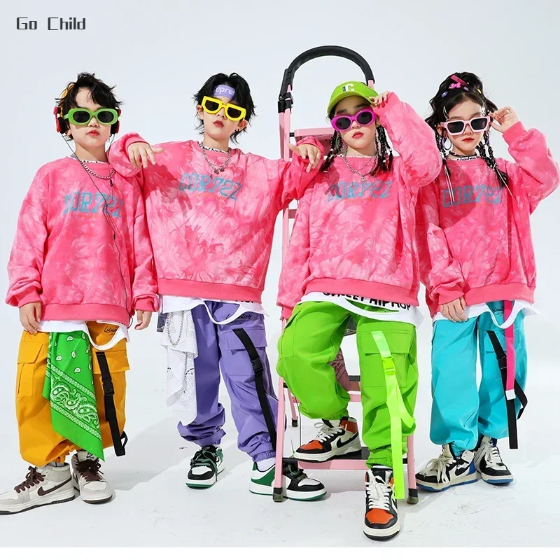 Boys Hip Hop Tie-dyed Sweatshirt Street Dance Cargo Pants Girls Fashion Pullover Clothes Sets Kids Streetwear Child Jazz Costume
Boys Hip Hop Tie-dyed Sweatshirt Street Dance Cargo Pants Girls Fashion Pullover Clothes Sets Kids Streetwear Child Jazz Costume