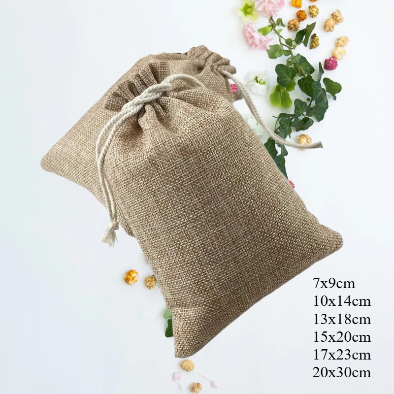 120pcs Custom Printed Hessian Jute Burlap Gift Bags Set with Drawstring Pouches Sachet for Wholesale Wedding Christmas Displays
120pcs Custom Printed Hessian Jute Burlap Gift Bags Set with Drawstring Pouches Sachet for Wholesale Wedding Christmas Displays