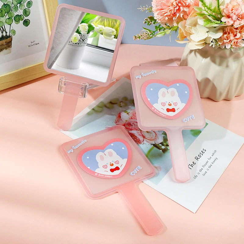 Cute Sweet Pink Bunny Square Vanity Mirror Girly Heart Handle Cosmetic Mirror Portable Makeup Mirror Practical Accessories Gifts
Cute Sweet Pink Bunny Square Vanity Mirror Girly Heart Handle Cosmetic Mirror Portable Makeup Mirror Practical Accessories Gifts