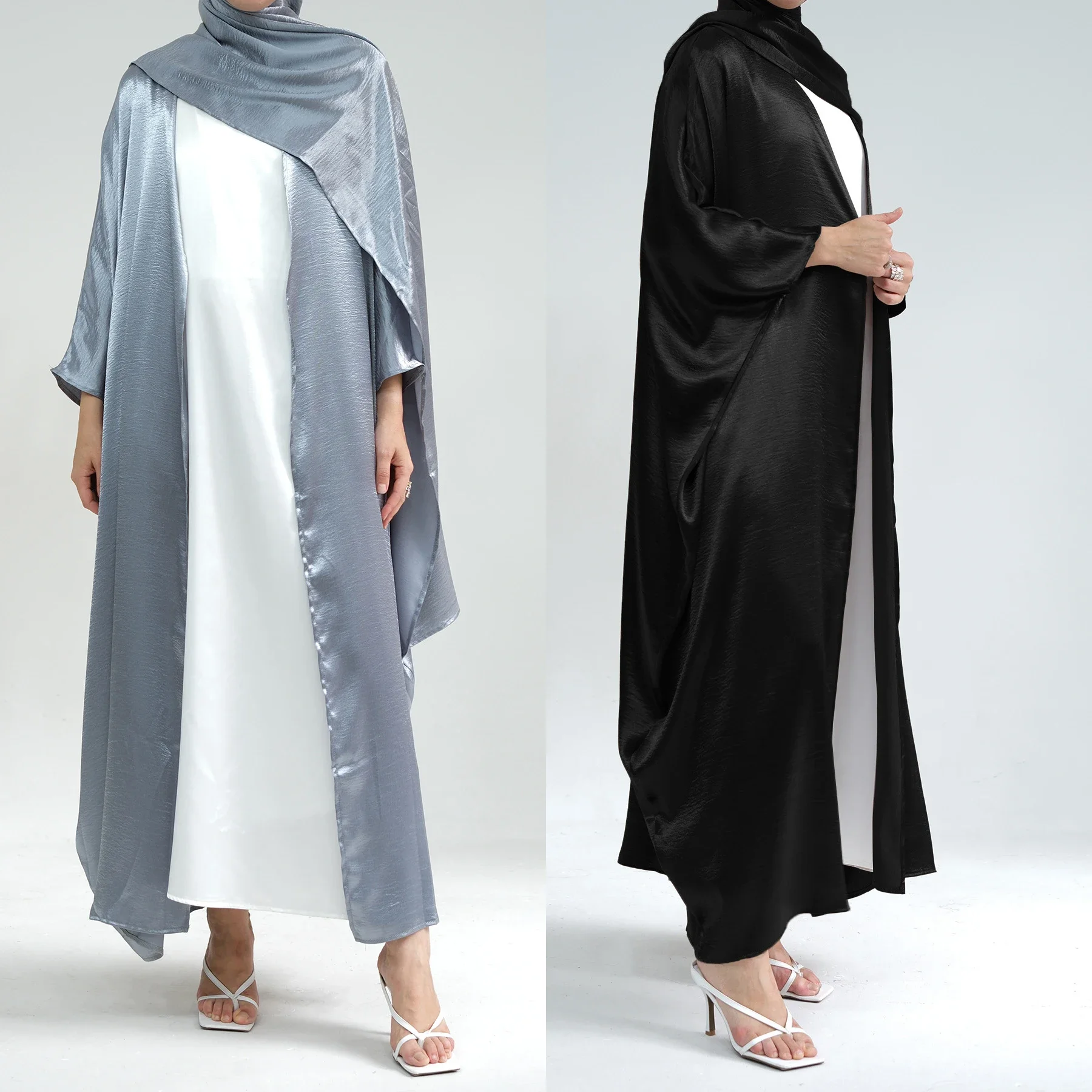 Muslim Fashion Open Abaya Dubai Turkish Evening Party Cardigan Robe High Quality Satin Arab Kimono Black Gown Longue Vestidos
Muslim Fashion Open Abaya Dubai Turkish Evening Party Cardigan Robe High Quality Satin Arab Kimono Black Gown Longue Vestidos