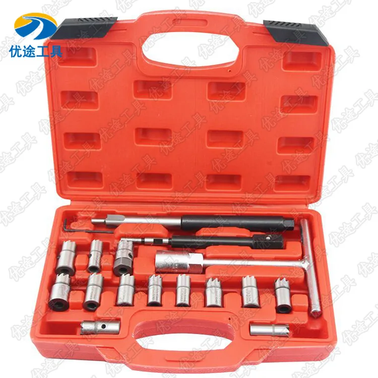 17 Piece Set of Diesel Fuel Injector Cleaning Tools/reamers/injector Seat Repair Group Remover
17 Piece Set of Diesel Fuel Injector Cleaning Tools/reamers/injector Seat Repair Group Remover