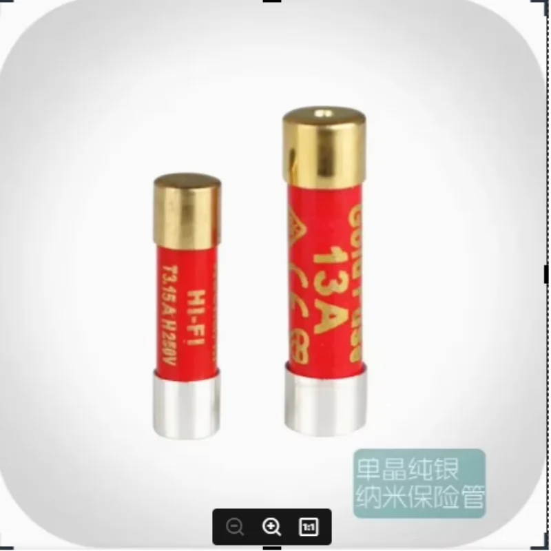 New Voice HIFI Single Crystal Pure Silver Nano Fuse Fuse with Gold Plated Cap Audio Safe Tube 5x20mm
New Voice HIFI Single Crystal Pure Silver Nano Fuse Fuse with Gold Plated Cap Audio Safe Tube 5x20mm